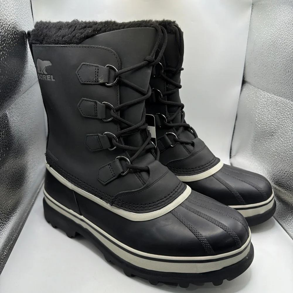 Sorel Caribou WP Waterproof Insulated Men's Boots - Black, Dark Stone Size 11